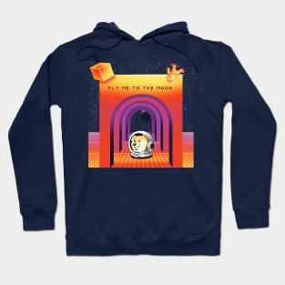 Dogecoin fly to the moon 3 Hoodie